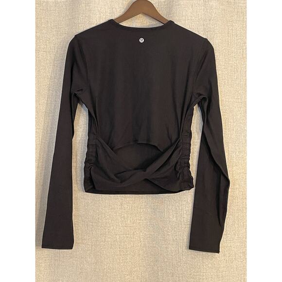 lululemon All It Takes Back-Twist Ribbed Long-Sleeve Shirt Size 10 NWOT - Picture 1 of 4